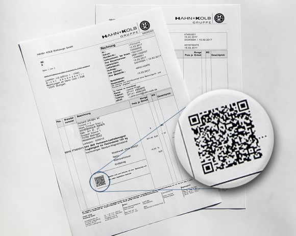 Bank transfer data in the QR code