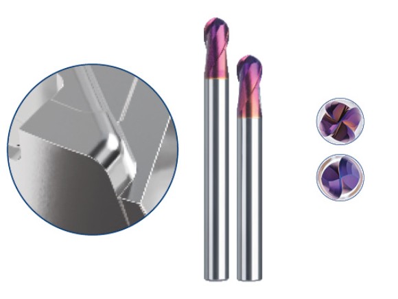 Solid carbide full radius milling cutters